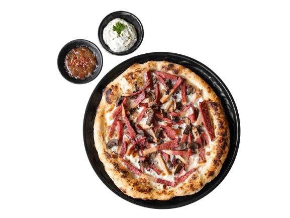 پیتزا بیکن و قارچ